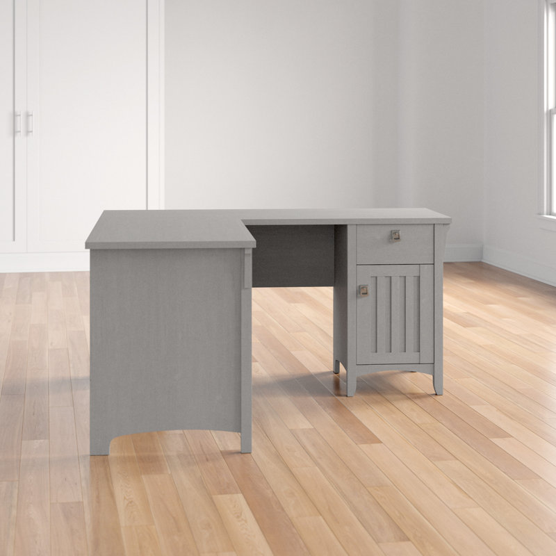 Three Posts Salina LShape Credenza Desk & Reviews Wayfair